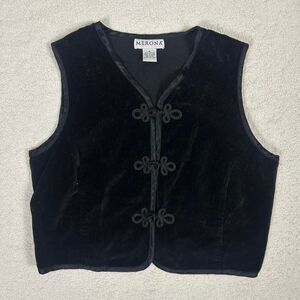 Merona Black Velvet Whimsigoth Vest